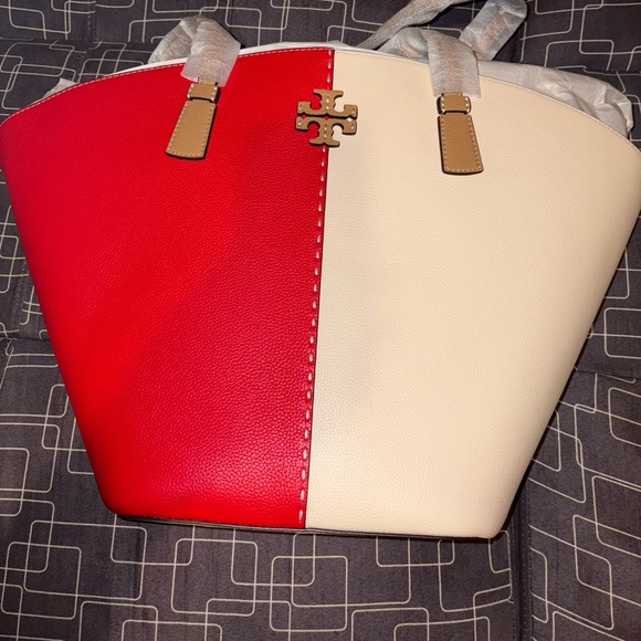 Tory Burch McGraw Color-Block Shopper Tote - Picture 2 of 14